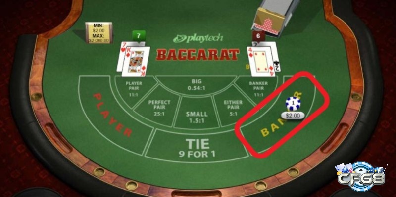 Ưu tiên chốt số cho cửa Banker khi đánh bài Baccarat